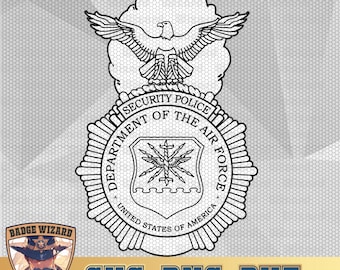 Maglietta Air Force Security Police Defensor Fortis, Nera, Cotone, Taglie S-3XL - Foto 5