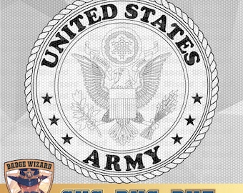 US Army Seal SVG , United States Army Pin Seal cricut, U.S Army png, Dxf, Cricut Ready Vector Art, Cut file badge design