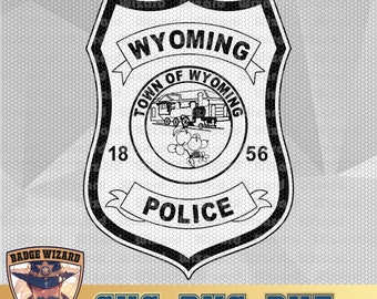 Wyoming Police Department Badge Vector Art (SVG, PNG, DXF)