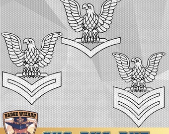 Navy Petty Officer SVG, E4-E6 Rank, Cricut Vector Art (Digital Download)