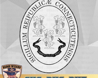 Connecticut State Seal Vector Art, Cricut Ready SVG, PNG, DXF
