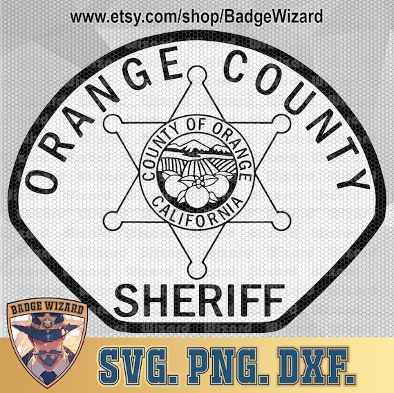 Orange County Sheriff Badge SVG, California Police Vector (digital