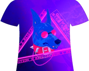 Caution I Bite warning Doberman shirt
