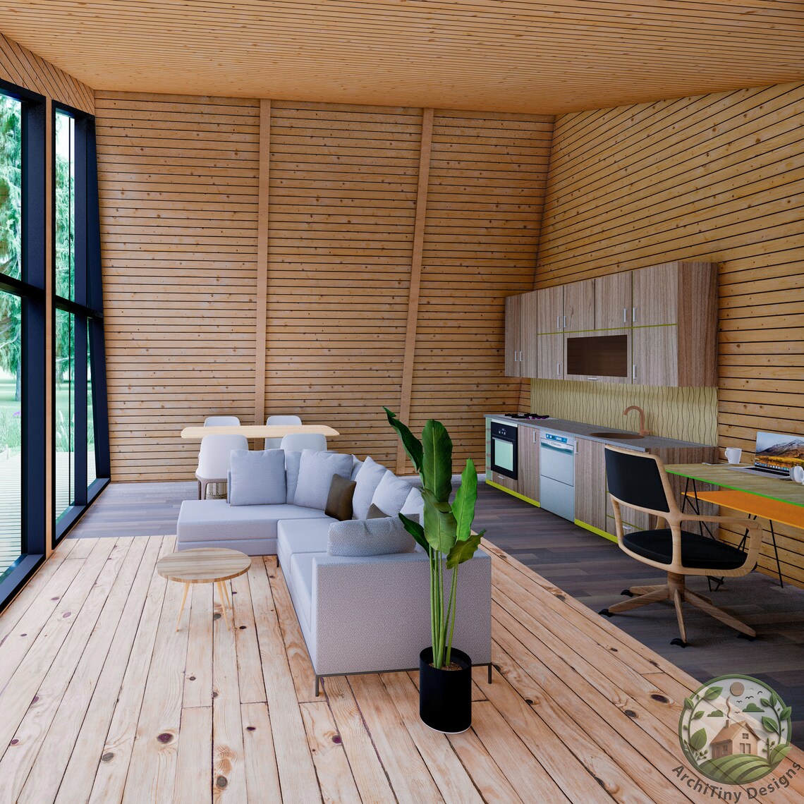 Maison moderne sur trois niveaux - Maisons Adelie