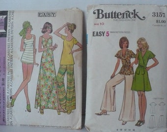 Lot de 2 patrons de couture vintage pour femmes, taille 10