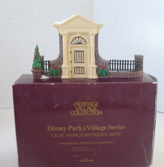 RARE VTG 3-PC Set Disney Parks Series Christmas Village: Antique