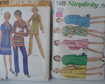 Ensemble de patrons de couture vintage pour femmes/2 tailles 16 1/2 simplicité