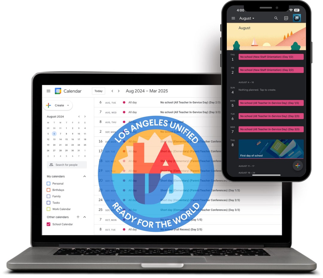 LAUSD Los Angeles Unified School District Academic Calendar 2024-2025 Sync With Your Google Calendar - Etsy lausd-los-angeles-unified-school-district-academic-calendar-2024-2025-sync-with-your-google-calendar-etsy
