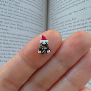 Beast with Santa Hat - Miniature Bottle Necklace