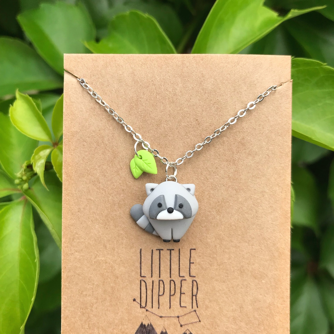 Handmade Polymer Clay Raccoon Necklace – Charm Jewellery - Etsy