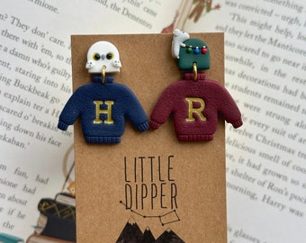 Ugly Christmas Sweater Clay Earrings