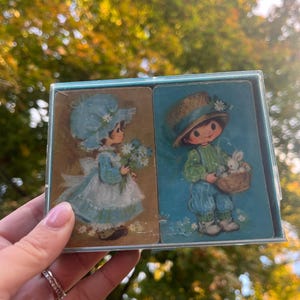 VTG meisjes speelkaarten dubbeldek jaren 1970 Mary Hamilton Hallmark