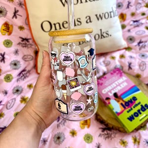 The Summer I Turned Pretty 16oz Glass Tumbler With Bamboo Lid & Glass Straw