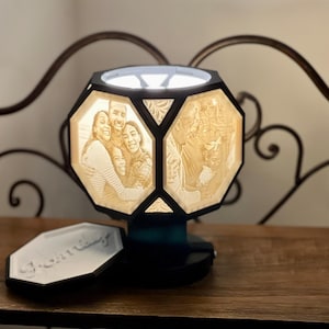 Handcrafted Lithophane Lamp: Custom Photo Memories