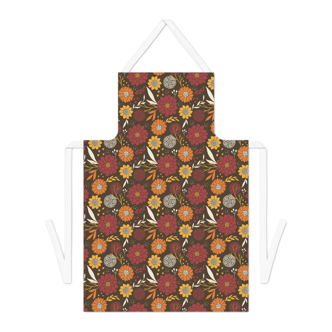 Autumn Harvest Floral Apron | William Morris-inspired Kitchen Attire ...