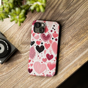 Valentine Themed Phone Case, Valentine Themed iPhone Case, Heart Phone Case, Phone Case for Teen, Phone Case Gift, Seasonal Phone Case