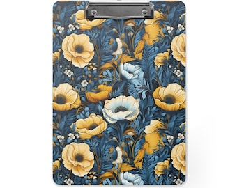 presse-papiers floral inspiré de Van Gogh | Accessoire de bureau pour jardin d'artiste | Porte-documents élégant et durable | Cadeau pour professeur d'école