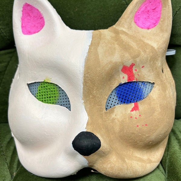 Two-Faced Feline Mask | Therian Mask