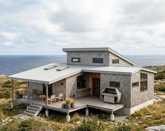 Yugen Redshift 1500 Cabin Plans: 2-Bedroom DIY Cottage Blueprint (PDF Set) Sustainable Design