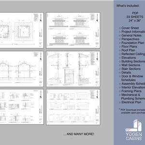 Smokey's Cabin DIY Bundle Architectural Plans: 20x20 Cottage With ...