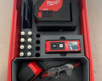 Green Cross Laser & laser measure Insert for Milwaukee Packout Compact Organizer | Milwaukee Tools Accessories 48-22-8435