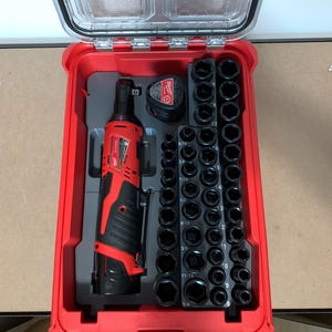 Milwaukee M12 Ratchet & 3/8 impact socket set Insert for Milwaukee Packout Compact Organizer