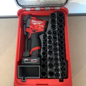M12 Gen 2 Stubby Impact 3/8 socket set insert for Milwaukee Packout Compact Organizer