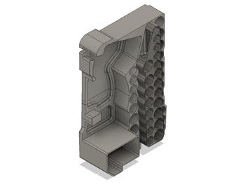 Milwaukee M12 FUEL Stubby 3/8" Impact Wrench & 3/8 socket set Packout 11-Compartment Insert .STL 3D File