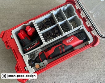 M12 Brushless Dremel insert for Milwaukee Packout Compact Organizer | Jonah Pope Design Milwaukee Tools Accessories 48-22-8435