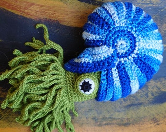 Hand-crocheted Ammonite Plushie / Virkattu ammoniitti