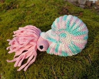 Hand-crocheted Ammonite Plushie / Virkattu ammoniitti