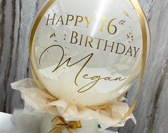 Personalised Birthday Balloon Gift Box: Ferrero Rocher, Special Occasion, anniversary, umrah, wedding