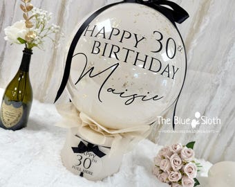 Personalised Birthday Balloon Surprise Holiday, Trip, Money,vouchers ,add your own gift