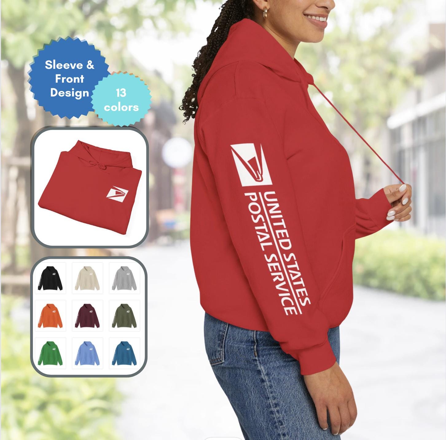 Usps zip up hoodie cheap