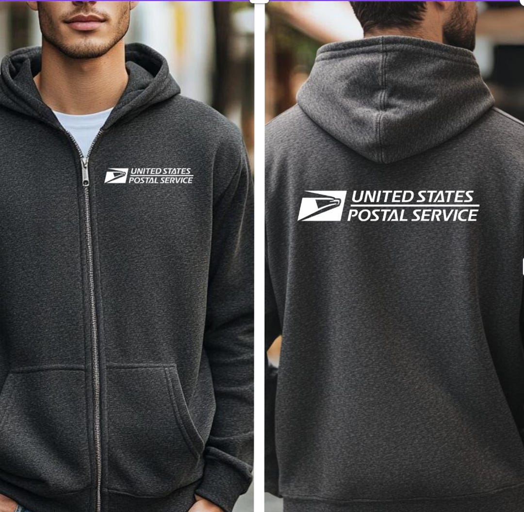USPS Logo Zip Hoodie, Postal Worker Gift, Mail Carrier Sweatshirt, USPS