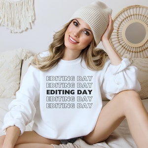 Sudadera del día de edición, sudadera de fotografía, sudadera de fotógrafo, cuello redondo de fotógrafo, regalo de fotógrafo