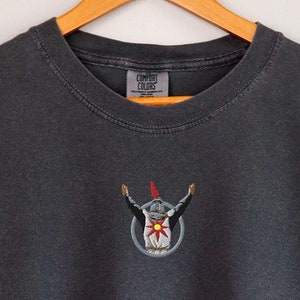 Embroidered Solaire Shirt: Dark Souls Gamer Tee