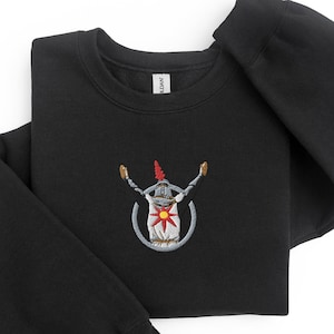 Embroidered Solaire sweatshirt Dark souls sweatshirt Praise the sun