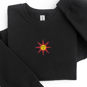 Embroidered Solaire sweatshirt Dark souls sweatshirt Praise the sun sweatshirt