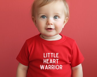 Kleine hart Warrior TShirt hart Kid baby T Shirt CHD bewustzijn baby Tee CHD Warrior kleding medische Kid Shirt hart maand cadeau chirurgie