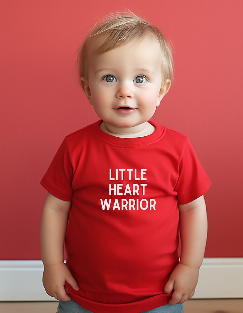 Little Heart Warrior TShirt Heart Kid Infant T Shirt CHD Awareness Infant Tee CHD Warrior Apparel Medical Kid Shirt Heart Month Gift Surgery