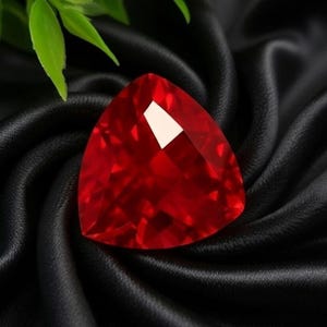 8 Ct Certified Natural Ruby Burma Pigeon Blood Red Ruby Loose Gemstone Trillion Shape Mozambique Ruby