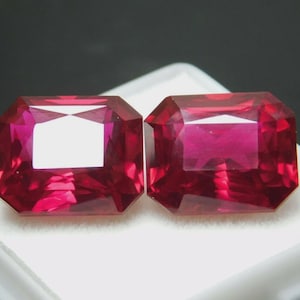 14 Ct Zertifizierter Natürlicher Rubin Burma Taubenblut Roter Rubin Loser Edelstein Smaragdform Mosambik Rubin, Schmuckherstellungsstein