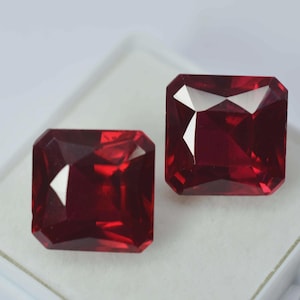 16 Ct Zertifizierter Natürlicher Rubin Burma Taubenblut Roter Rubin Loser Edelstein Quadratische Form Mosambik Rubin, Schmuckherstellung Stein