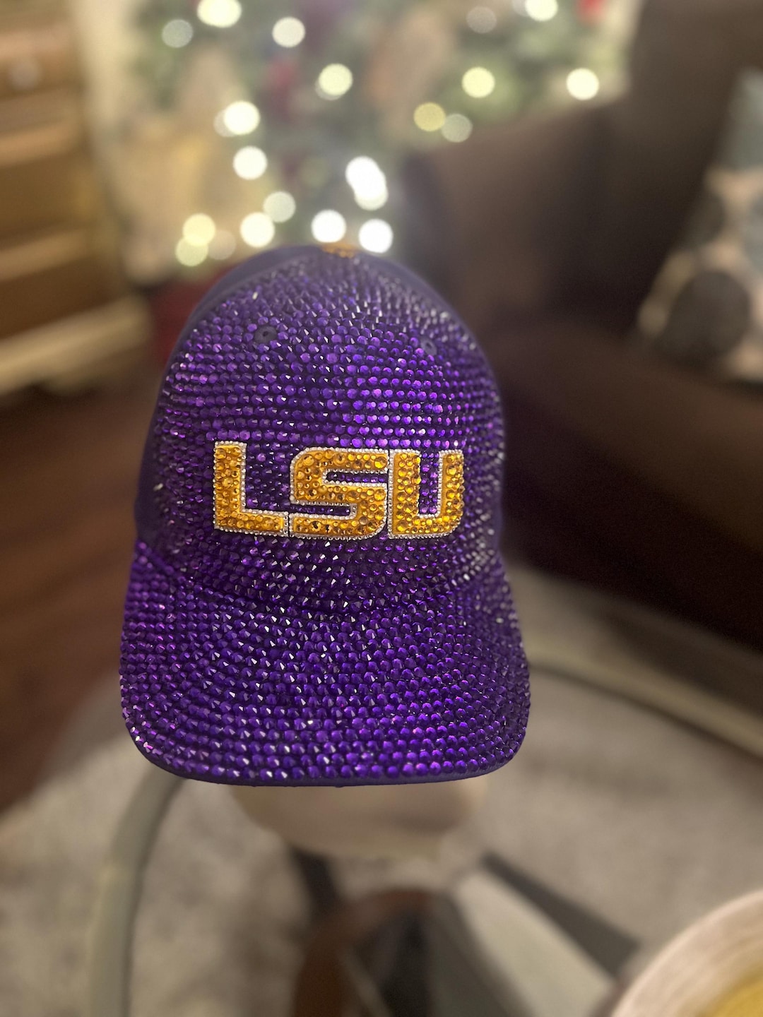 Blinged Out LSU Hat - Etsy display picture 1