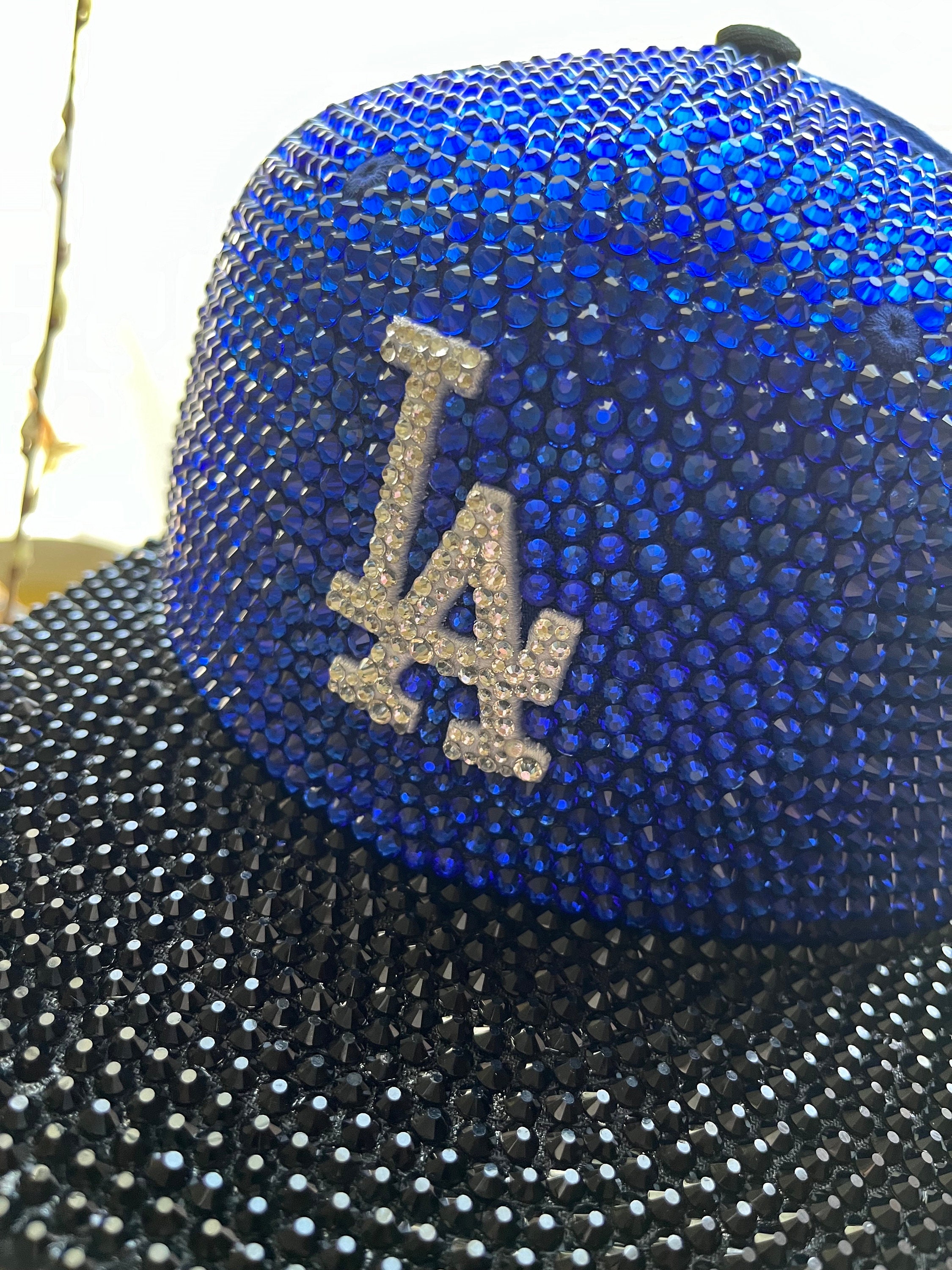 Blinged Out Dodgers Hat Etsy