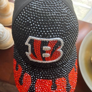 Blinged out Cincinnati Bengals baseball cap