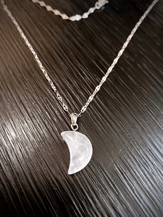 Crystal moon necklace sale