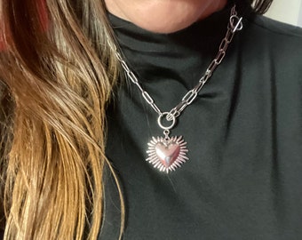 SUNDANCE sacred heart necklace