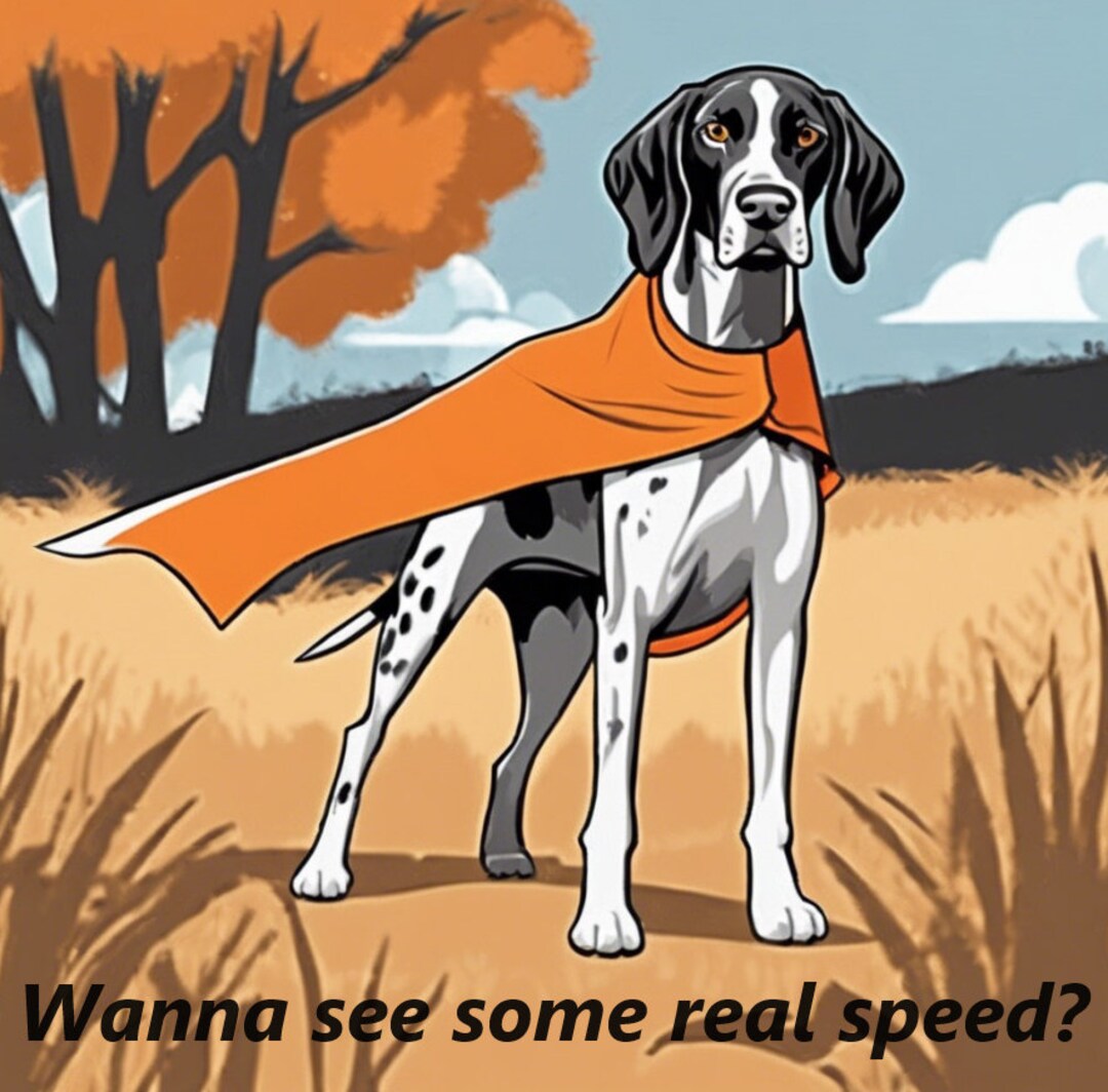 English Pointer Superhero Sticker - Etsy